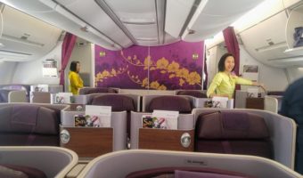 Thai Airways MEL-BKK business class cabin