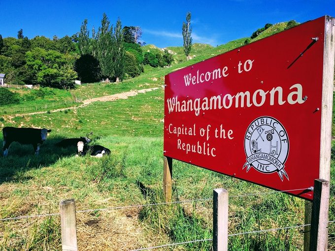 The Republic of Whangamomona's welcome sign