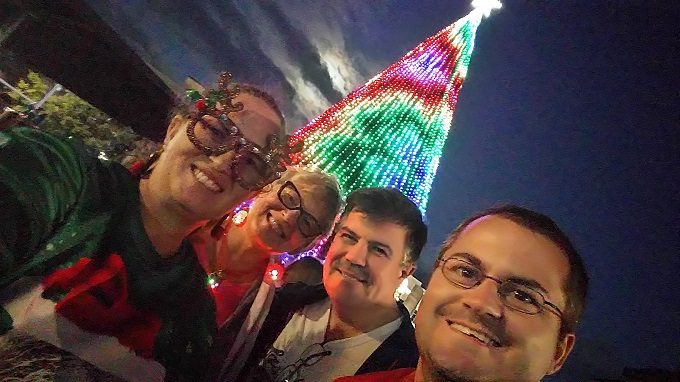 The four of us at the Hamilton NZ Christmas Tree lighting