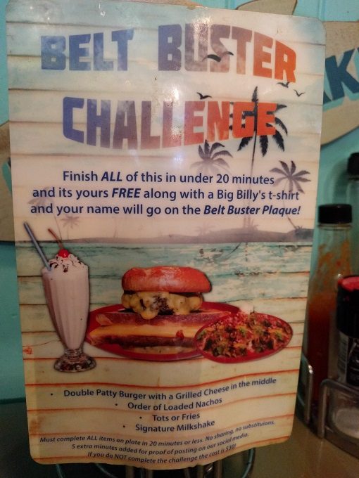Big Billy's Burger Joint's Belt Buster Challenge