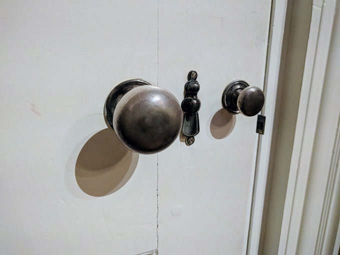 Silver door handles