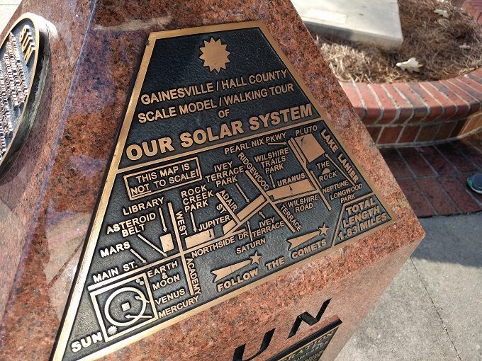2 - Map of the Gainesville Solar System walking tour