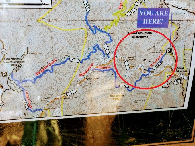 Blood Mountain trail map