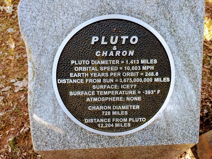 Gainesville Solar System walking tour 22 - Pluto and Charon