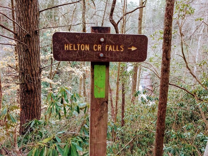 Helton Creek Falls 3 Falls are this way
