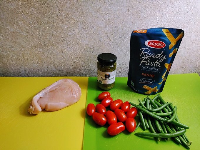 Instant Pot chicken pesto pasta ingredients