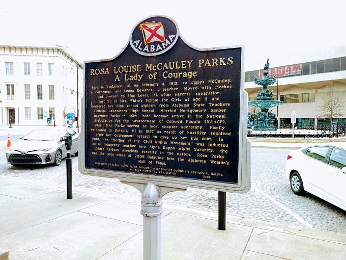 Rosa Parks historic marker, Montgomery, Alabama