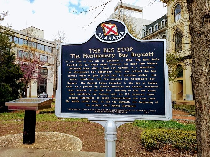 Montgomery Bus Boycott historic marker, Montgomery, Alabama