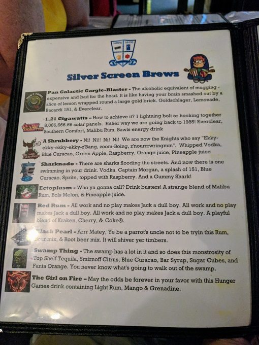 GTSouth Geek & Gaming Tavern Cocktail menu 3