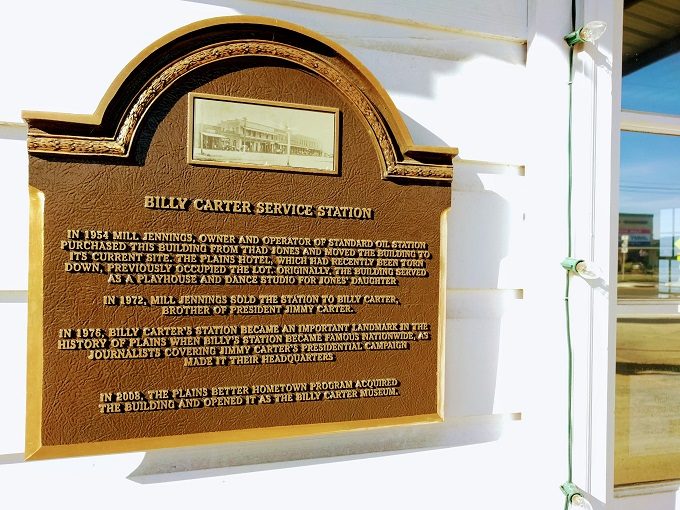 Historic Marker on the Billy Carter Service Station, Plains, Georgia