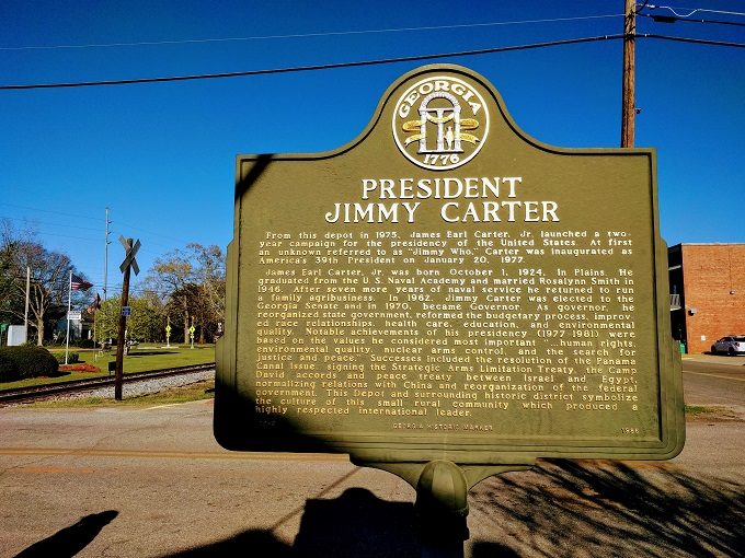President Jimmy Carter Historic Marker, Plains, Georgia