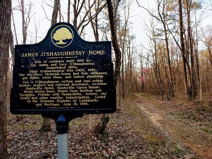 James O'Shaughnessy Home Historic Marker, Fire Tower Trail, Monte Sano State Park 45