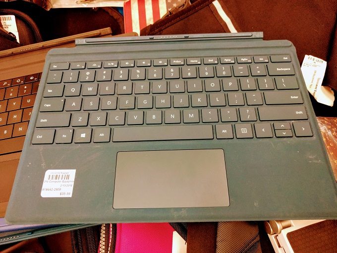 Microsoft Surface keyboard at the Unclaimed Baggage Center