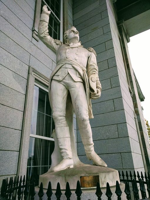 Ethan Allen statue outside the Vermont State House