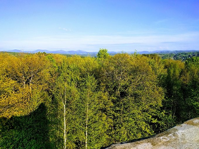 View from the top of Hubbard Park Tower, Montpelier VT