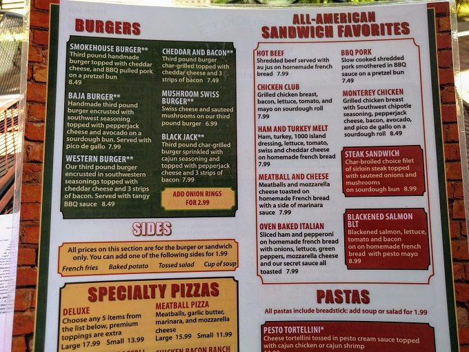 Arbuckles Eatery & Pub menu, Stevens Point WI - Burgers, sandwiches & sides