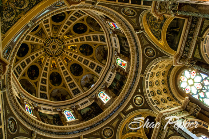 Basilica of St Josaphat Milwaukee domed ceiling