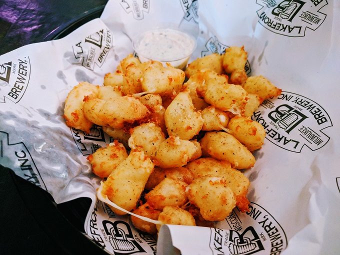 Beer battered fried cheese curds