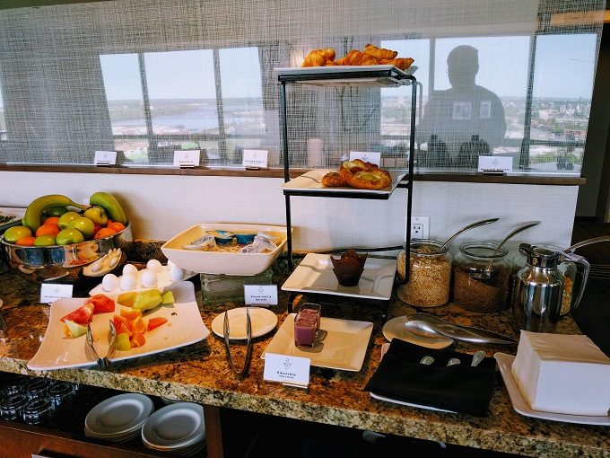 Delta Hotels Ottawa City Centre Club Lounge breakfast - Pastries, yogurts, fruit & smoothies