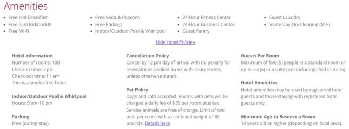 Drury Hotels Pet Policy