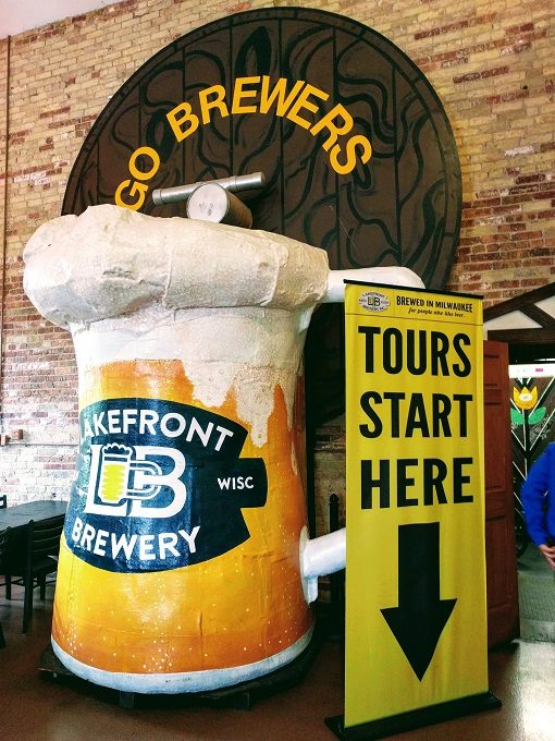 Giant beer mug from old Milwaukee Brewers Stadium, Lakefront Brewery