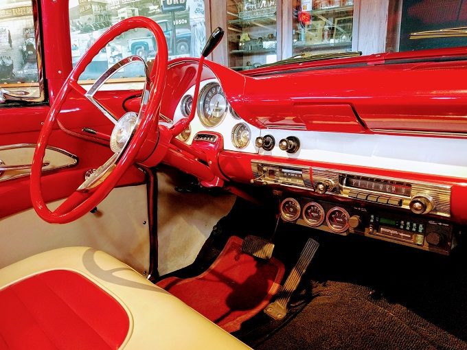 Inside a 1956 Ford Fairline Sunliner Convertible Coupe