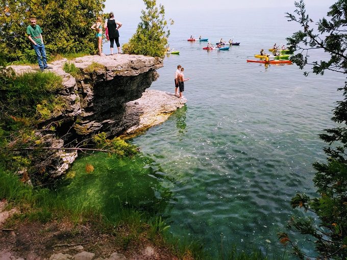 Kayaking at Cave Point County Park, Sturgeon Bay WI