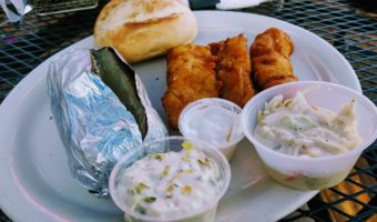 Harbor View Pub & Eatery, Phillips WI - Fish fry with battered haddock