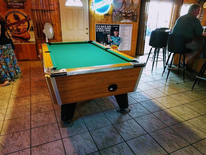 Harbor View Pub & Eatery, Phillips WI - Pool table