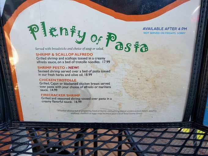 Harbor View Pub & Eatery menu, Phillips WI - Pasta dishes