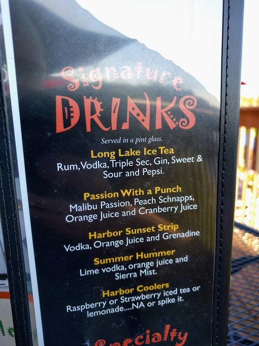 Harbor View Pub & Eatery menu, Phillips WI - Signature drinks
