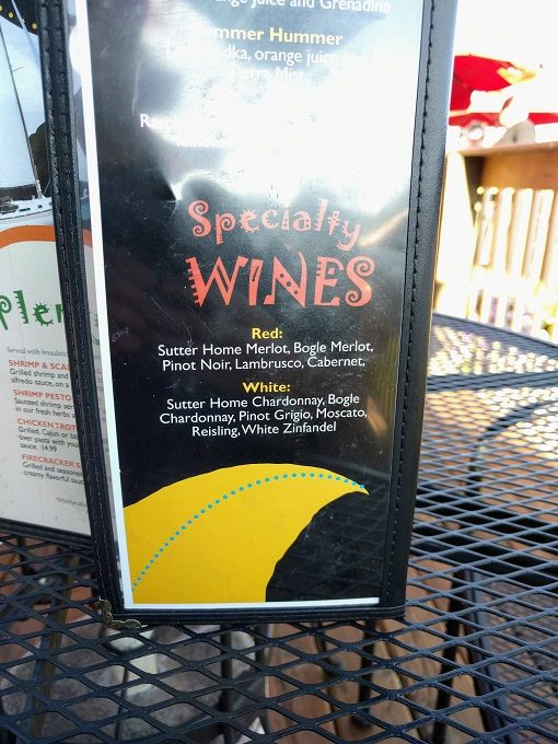 Harbor View Pub & Eatery menu, Phillips WI - Specialty wines