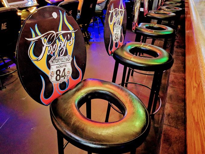 Poopy's toilet seat bar seating