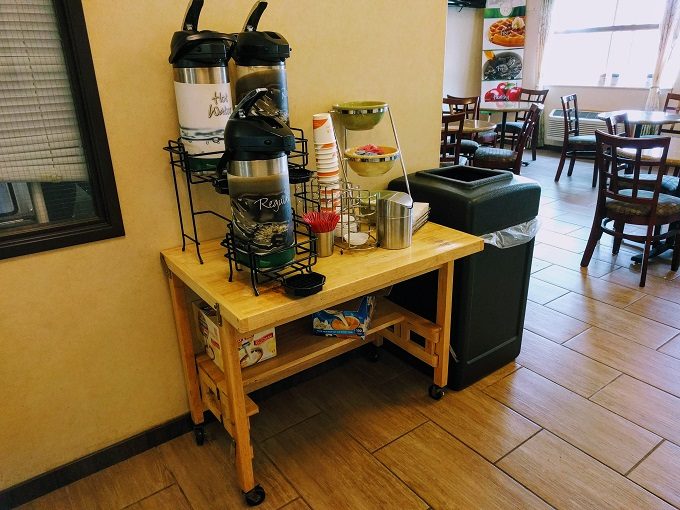 Quality Inn Eau Claire breakfast - Coffee station