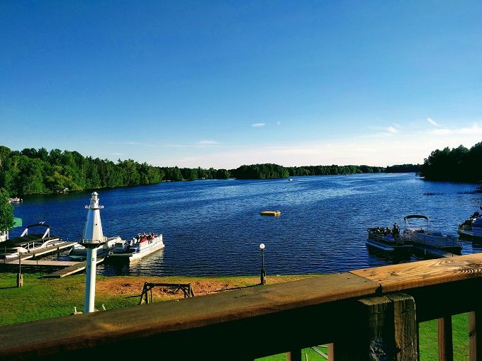 View from the deck of Harbor View Pub & Eatery, Phillips WI