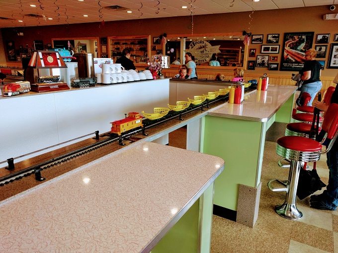 2Toots Train Whistle Grill, Naperville IL - A train waiting to serve
