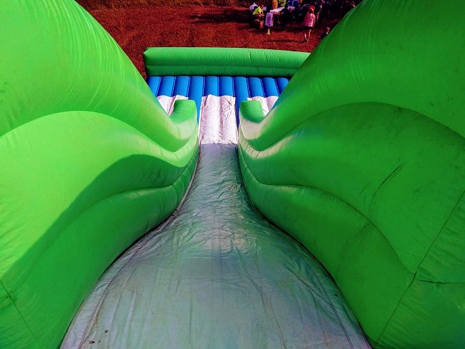 Insane Inflatable 5k Grand Rapids MI - Slide at the end of obstacle 6