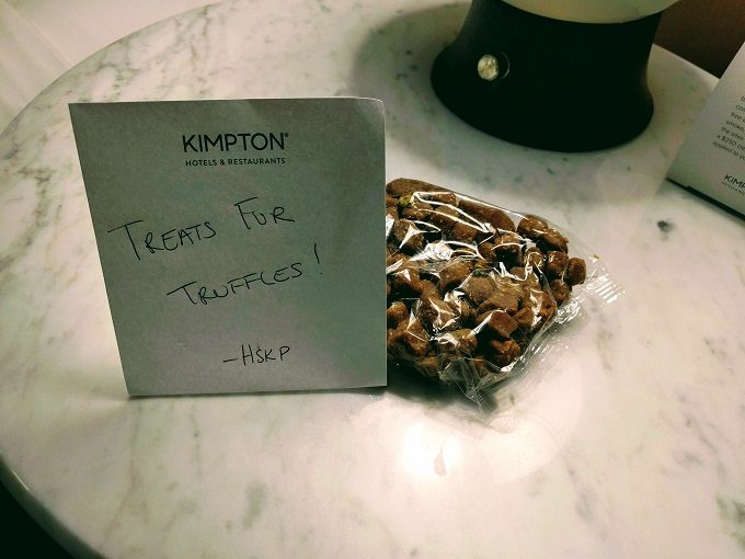 Kimpton Gray Hotel, Chicago IL - Dog treats