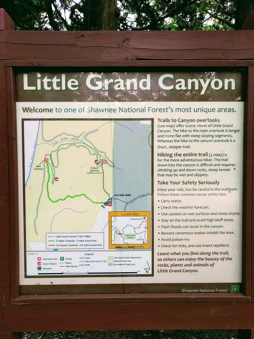 Little Grand Canyon map, Pomona IL