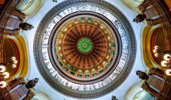 Domed roof of the Illinois State Capitol Building
