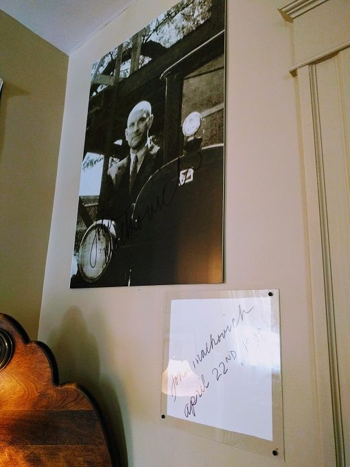 Franklin County Historic Jail Museum, Benton IL - Signed picture of John Malkovich