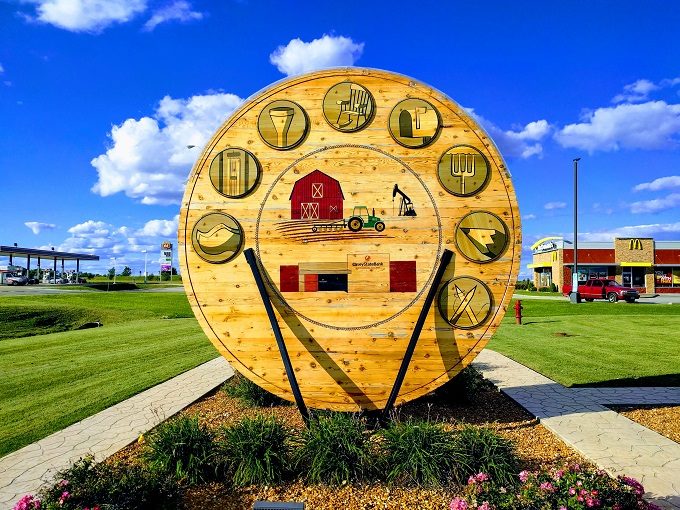 Giant wooden token, Casey IL