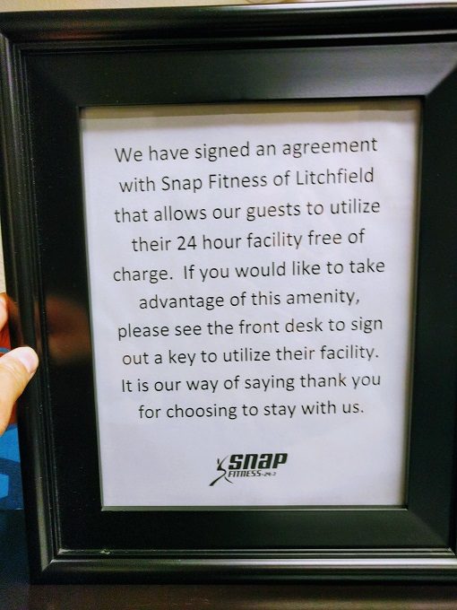Hampton Inn Litchfield IL - Complimentary access to Snap Fitness