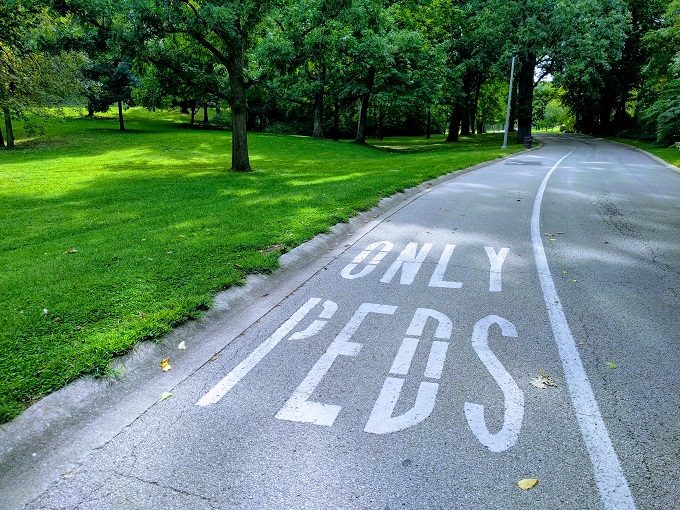 Pedestrian lane in Washington Park, Springfield IL
