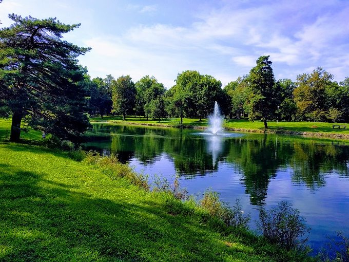 Pond & fountain in Washington Park, Springfield IL