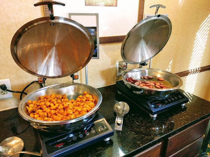 Residence Inn Oklahoma City South breakfast - Breakfast potatoes & andouille sausage