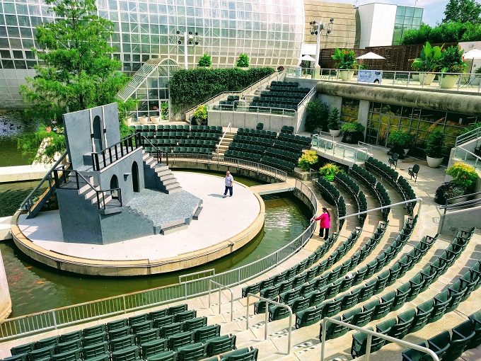 Water Stage for Oklahoma Shakespeare In The Park, Myriad Botanical Gardens, Oklahoma City