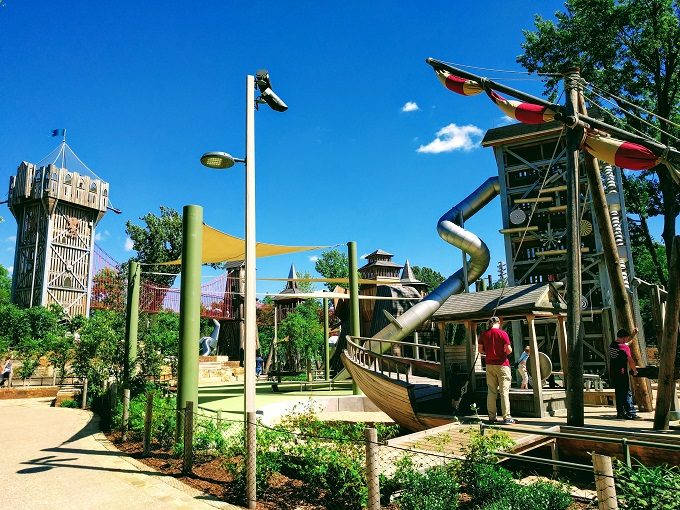 Children's playground at Gathering Place, Tulsa OK