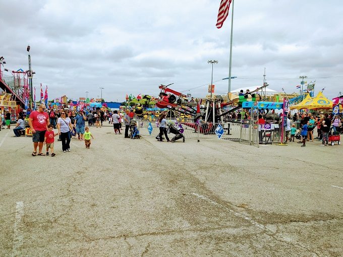 Fairground rides at Tulsa State Fair