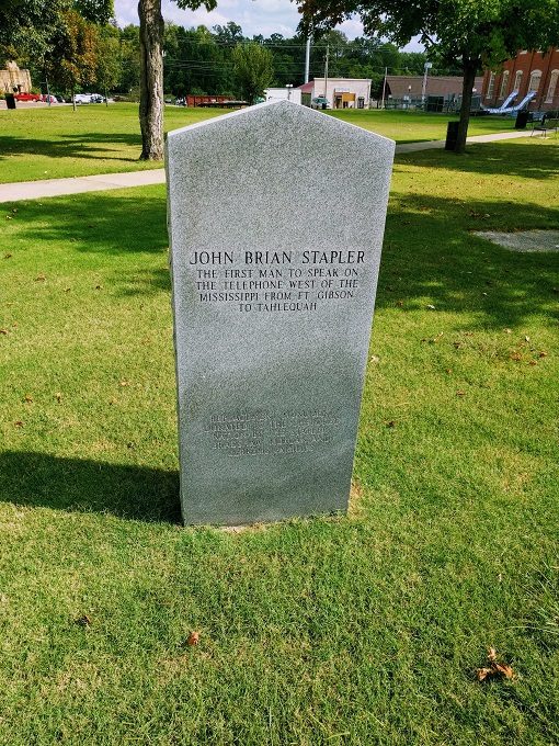 Monument for John Brian Stapler in Tahlequah, Oklahoma